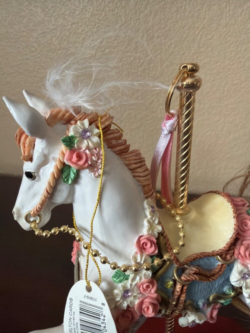 Sheldon Vaughn Garden Rose Once Upon a Carousel Horse Carlton Cards LE 5000 - Picture 13 of 16